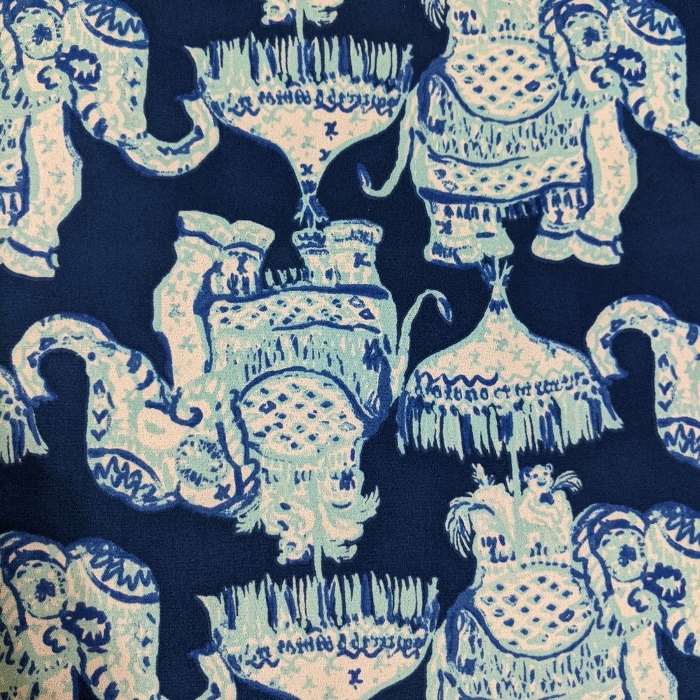 EUC! Lilly Pulitzer Lileeze Florin Reversible Top Deep Indigo Joy Ride Size XS - Picture 9 of 11